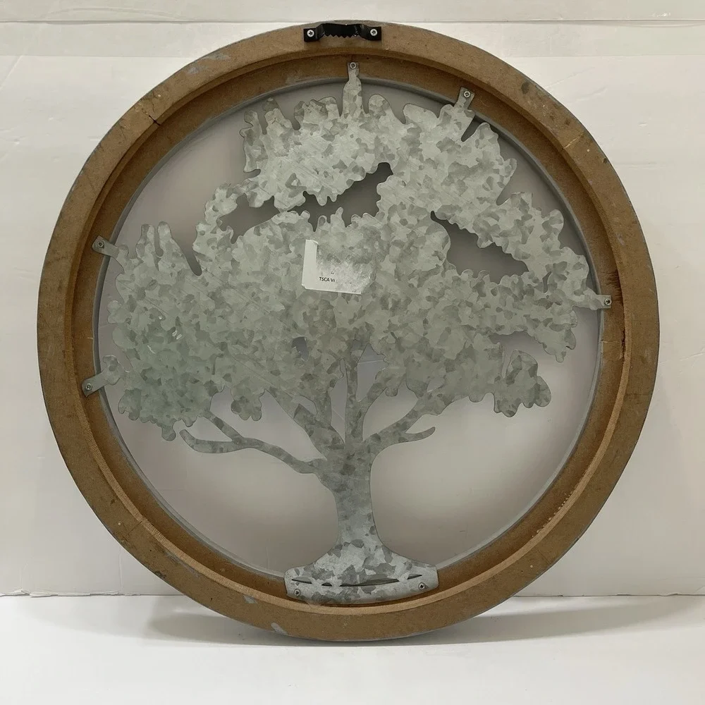 Tree Of Life Wall Decor Wood Frame Sober Metal 20